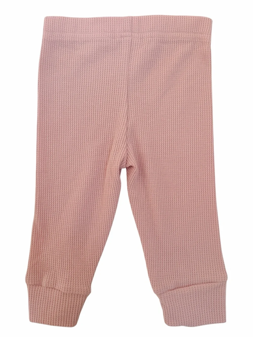 Carter's Baby Girl Pink Waffle Knit Thermal Set 9M Long Sleeve Top Pants New